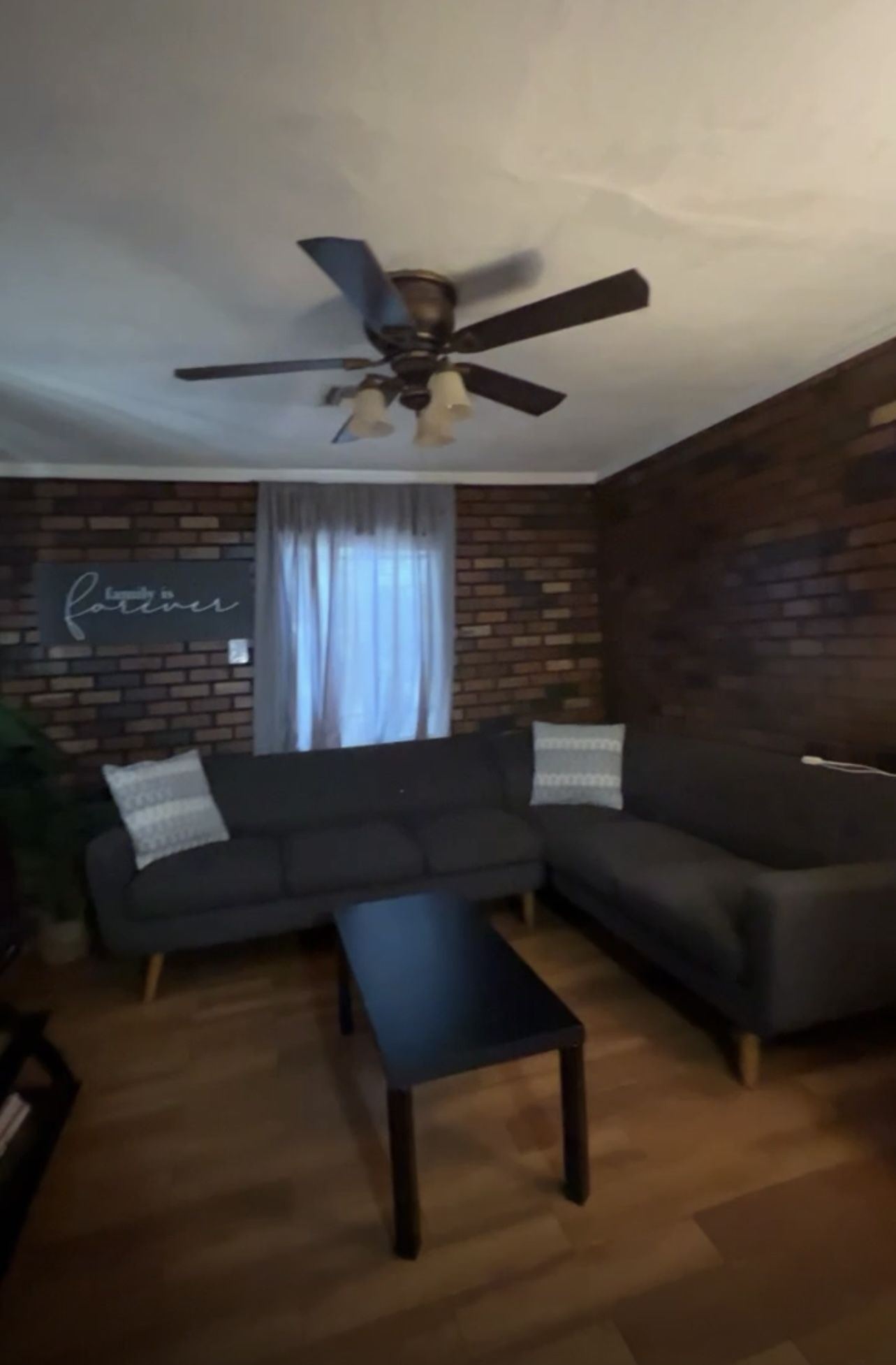 2 piece gray sectional couch