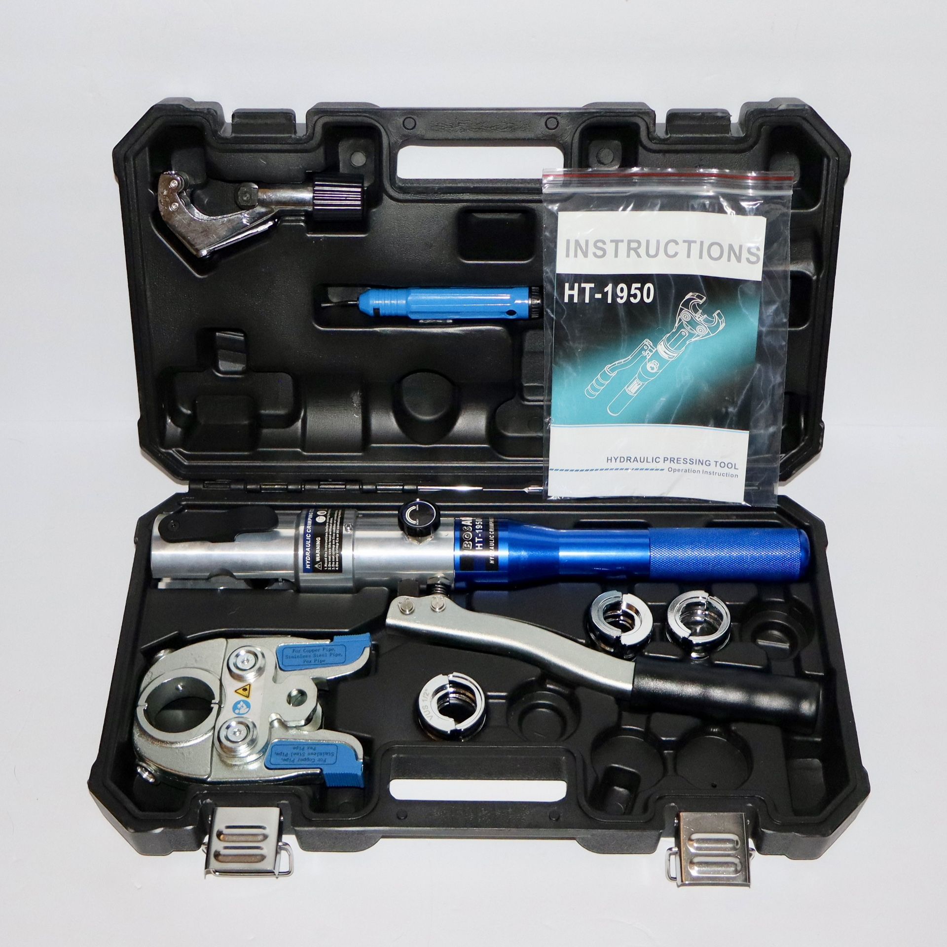 IBOSAD HT-1950 Copper Pipe Hydraulic Pressing Pliers Crimping Tool 1/2" 3/4" 1"