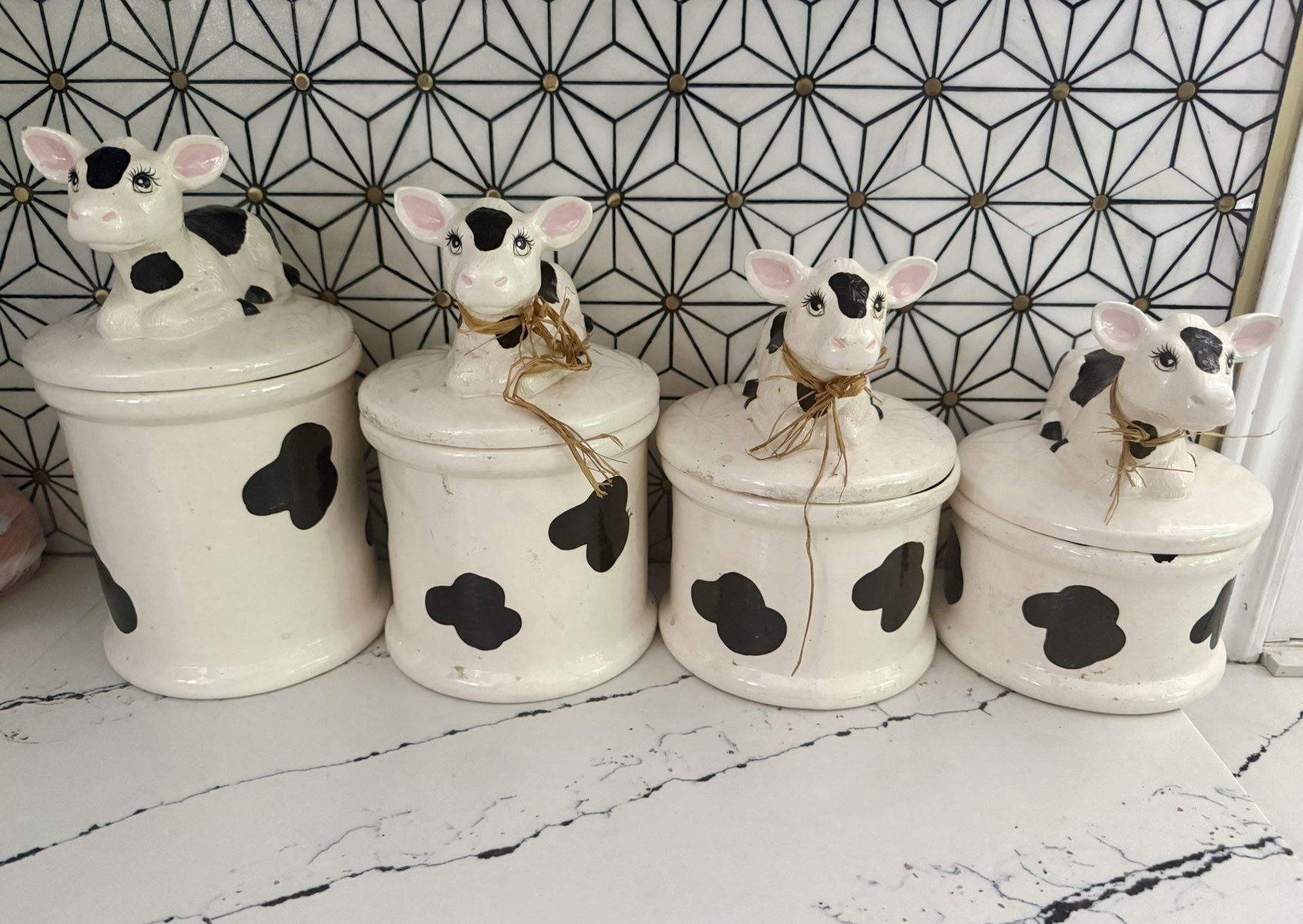 Vintage Cow Jars