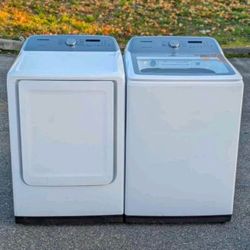 SAMSUNG XL CAPACITY 5.0 C/FT WASHER AND 7.4 C/FT ELECTRIC DRYER. WORKS PERFECT. 30 DAYS WARRANTY.