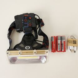 LED USB Rechargeable Headlamp Headlight Hunting Fishing Torch Flashlight

