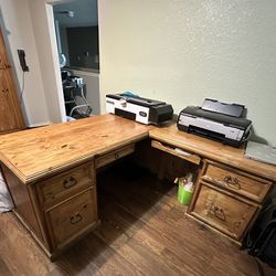 Rustic L Shaped Desk