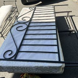 Vintage King Frame, Box Spring, Headboard, and Bench