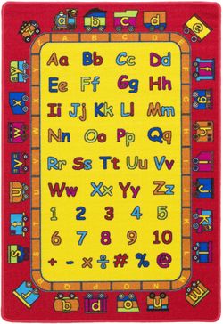 Brand new Machine Washable Kids Educational Rug 5x7