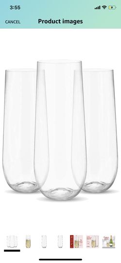 Champagne stemless Flutes