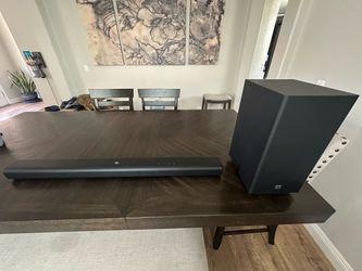 JBL Cinema SB580 Soundbar + Wireless Subwoofer — $140