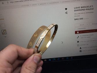 Full Diamond Cartier Love Bracelet £££ size 17 & 20