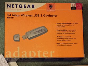 Netgear 54 mbps wireless usb 2.0 adapter WG 111