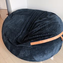 Big Joe XXL Oversized Foam Bean Bag w/ Removable Cover