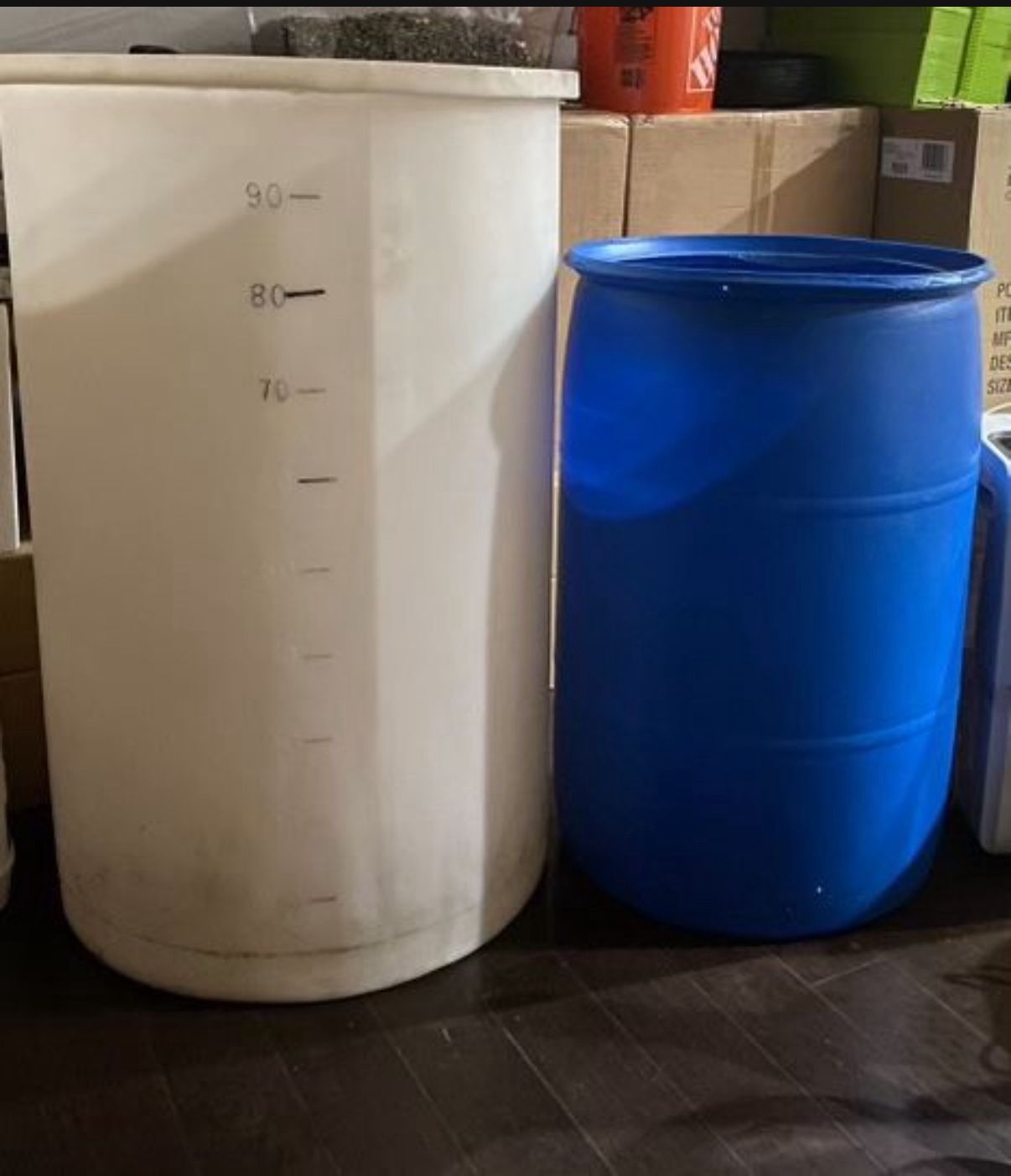 100 Gallon Water Tank & 55 Gallon Water Tank