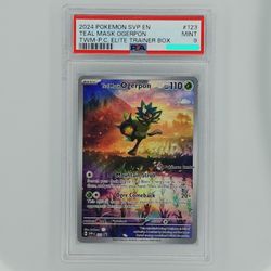 Teal Mask Ogerpon #123 PC Stamp Promo - PSA 9