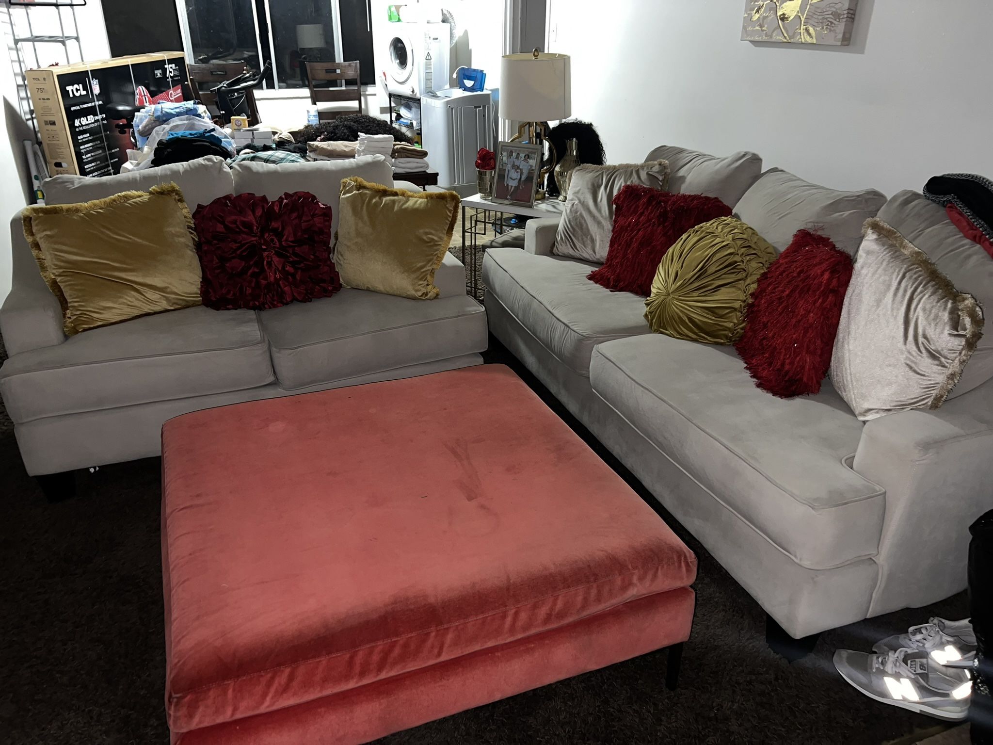 Couch Set And Ottoman