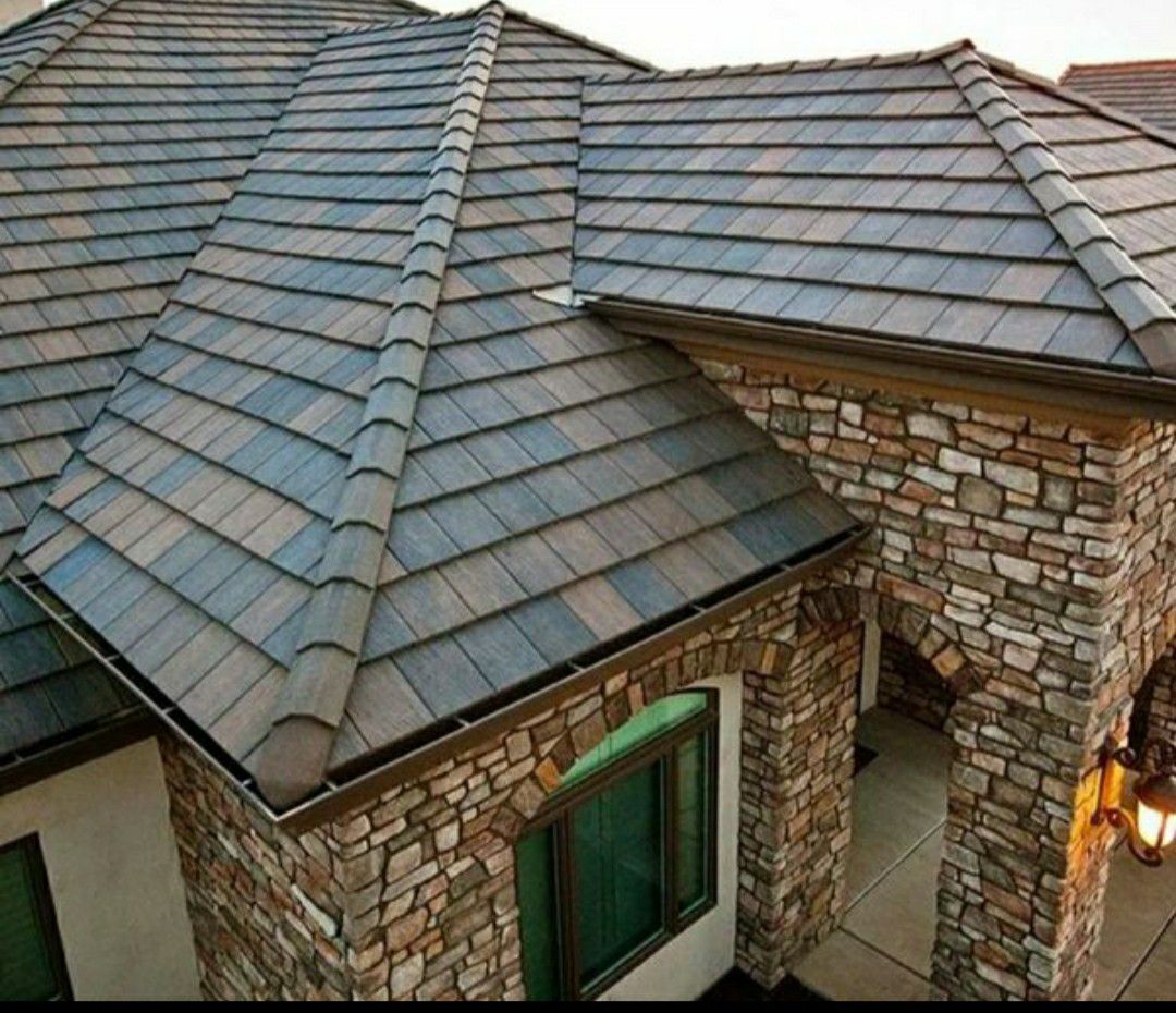 Roofing flat tile