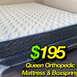 Queen Supreme Ortho Mattress and Boxspring!!