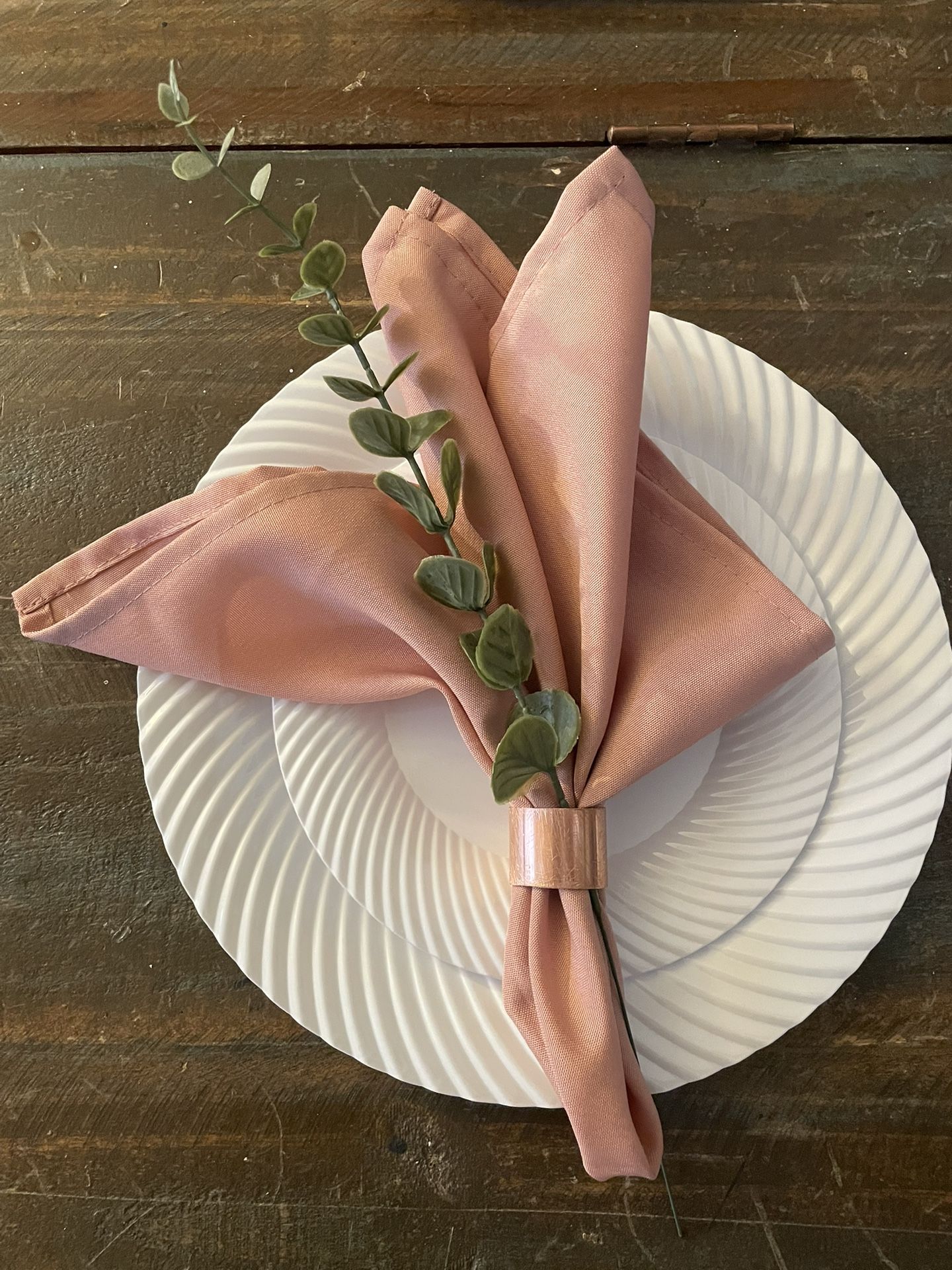 Handcut Copper Napkin Rings