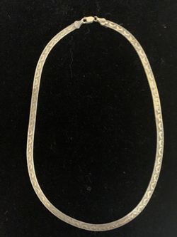 Italian sterling silver flat chain