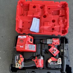 M18 FUEL 18V Lithium-Ion Brushless Cordless Hammer Drill and Impact Driver Combo Kit (2-Tool) with 2 Batteries