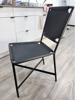 Laredo Black Leather Dining Chair x3