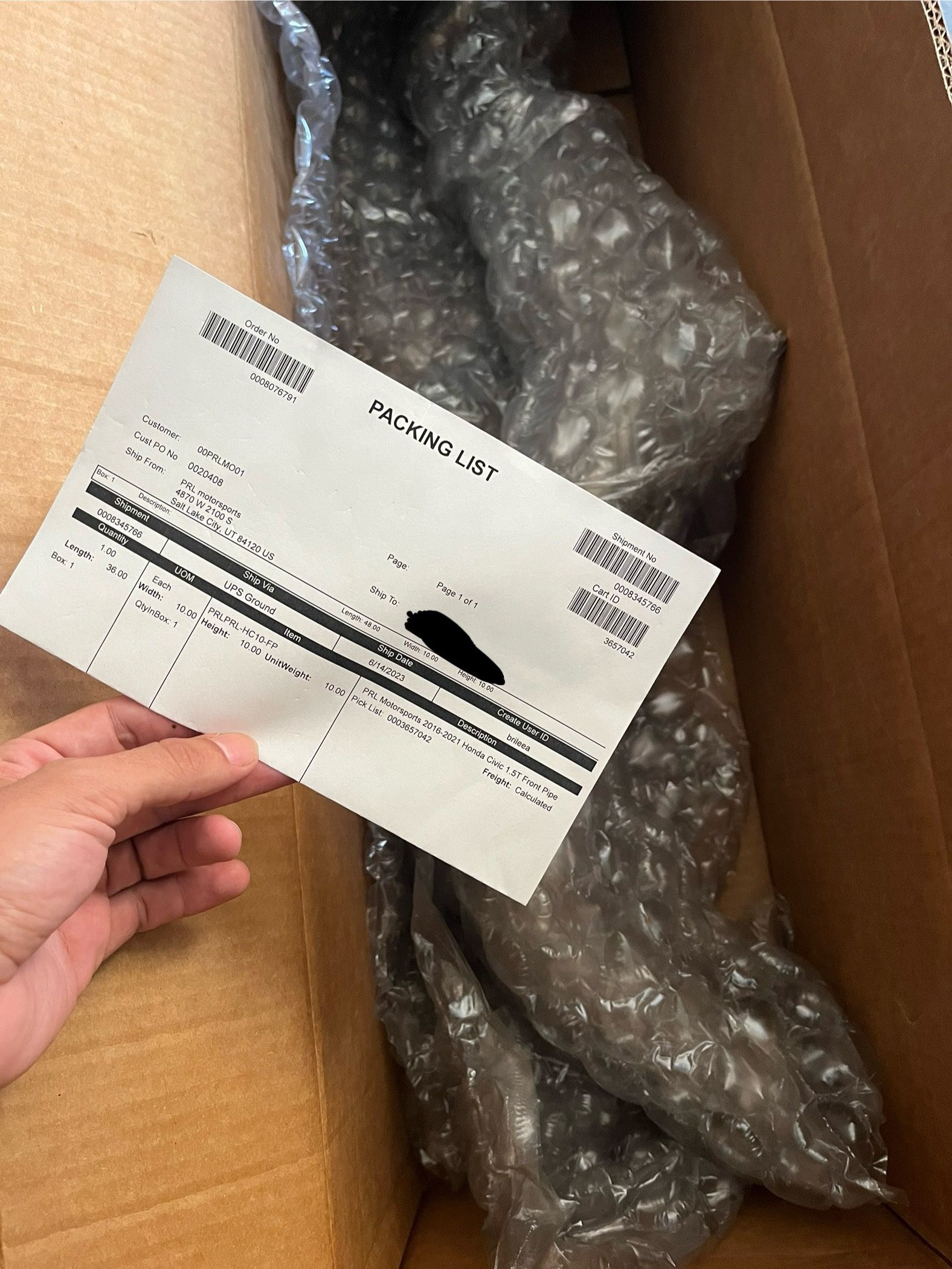 BRAND NEW 1.5T Front Pipe for 10th Gen Honda Civic