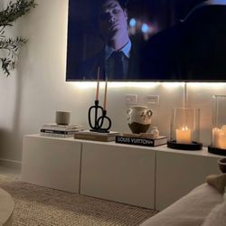 White Tv Console High White Gloss