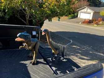 Child Kid Children JURASSIC WORLD DESTROY 'N DEVOUR INDOMINUS REX T Rex T-Rex Dinosaur and Brontosaurus 18” Tall by 39” long Toy like New $25 Each