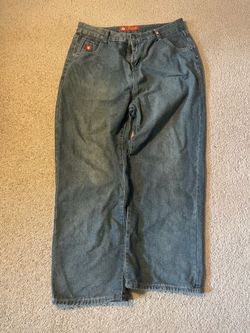 Blue baggy jeans