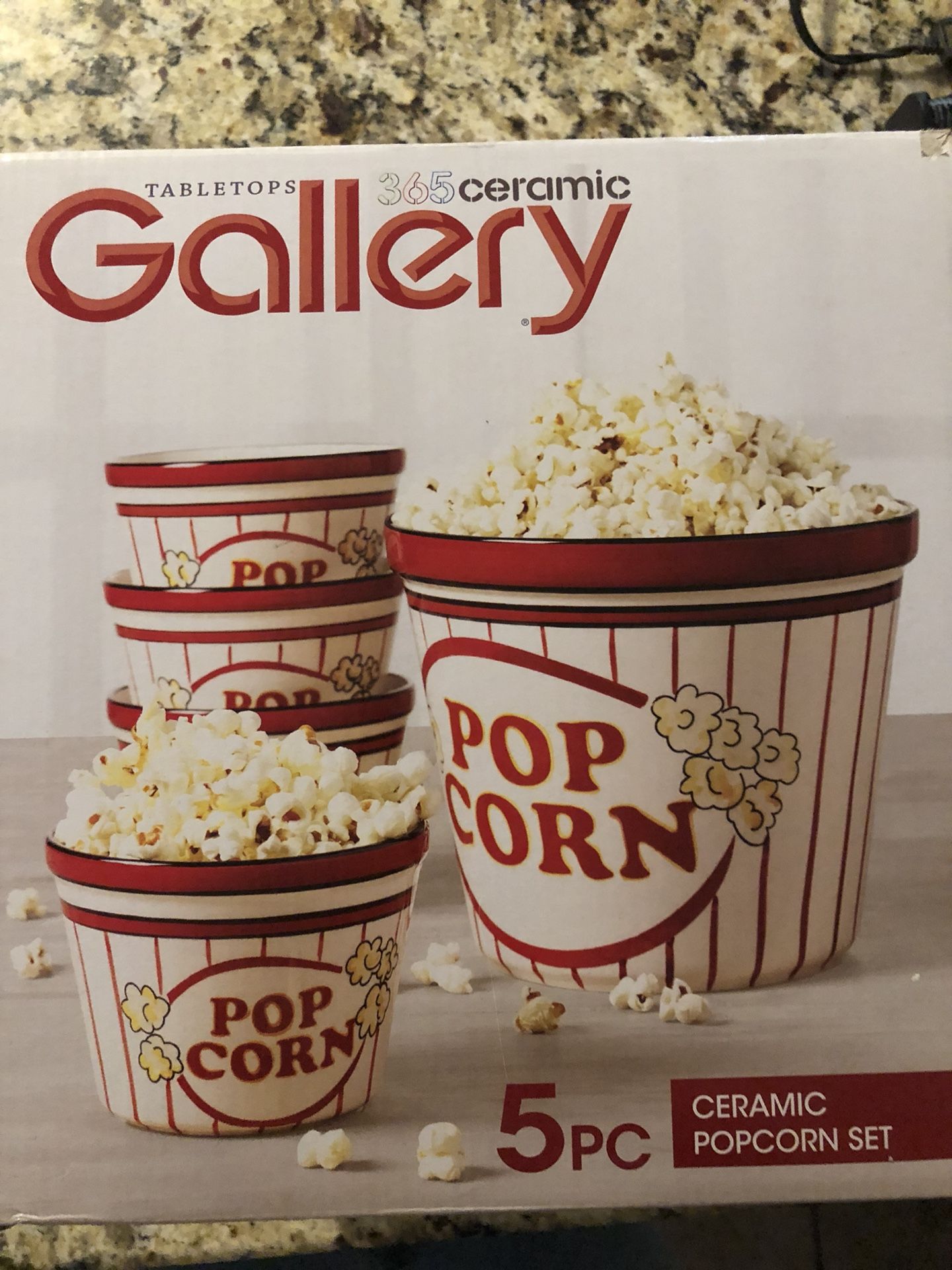 Ceramic Popcorn Bowl Set