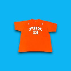 Vintage Phoenix Suns Steve Nash NBA Adias jersey tee shirt 