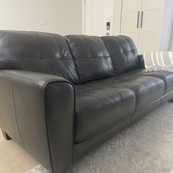 Macys Kaleb Sofa Couch 100% Leather 