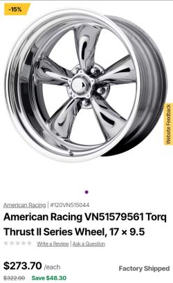 (set of 4) 17" American Racing wheels on 265/70R17 tires