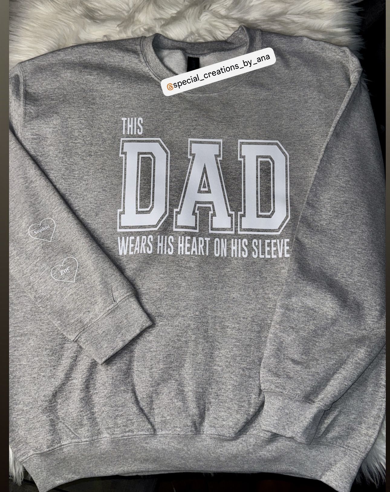Personalized Dad Sweater with kids names on sleeve 🎁👨🏻