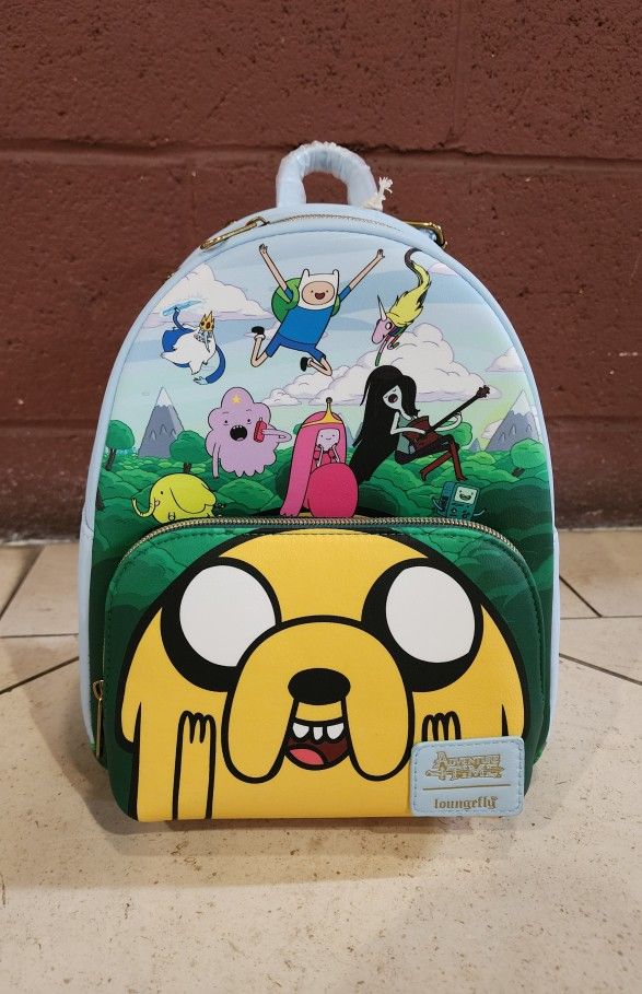 Adventure Time Loungefly Jake & Characters Portraits Mini Backpack NWT