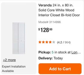 Closet bi fold door