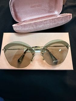 Miu Miu Rimless Round Sunglasses