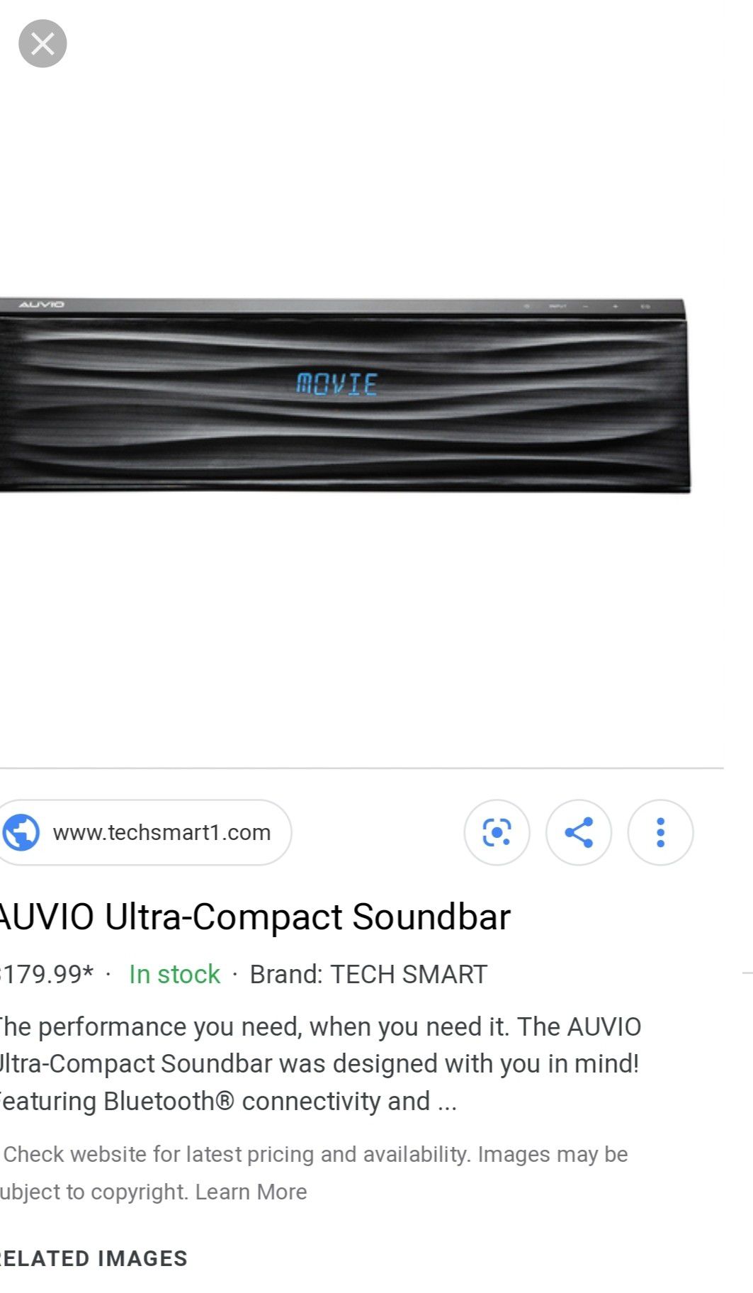 AUVIO compact sound bar