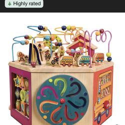  Wooden Activity Cube  Toy 