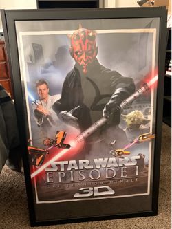 Star Wars: The Phantom Menace 3D Poster with Frame