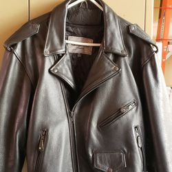 Mens  Leather Motorcycle Jacket