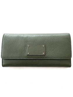 Marc by Mark Jacobs dark green leather trifold wallet