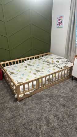 Twin Bed Frame + Optional Mattress – $50/$80