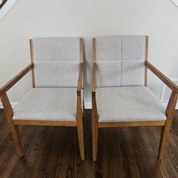 Theresa Mid-Century Modern Greyish Beige Fabric Upholstered Living Room Accent Chair