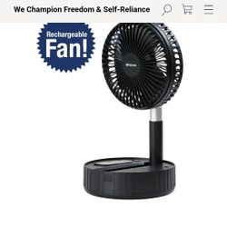 Rechargeable Wireless Compact Fan Comes With Remote