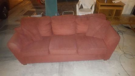 Large red couch