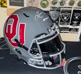 Oklahoma Sooners Kyler Murray Heisman Trophy Winner Signed Autographed Full Size Amp Alternate Replica Helmet Beckett COA “Heisman 19” Inscription com