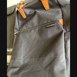 Lucky Brand Laptop Backpack Like New, Professional Leather Notepad, Waterproof And Fireproof Document Case