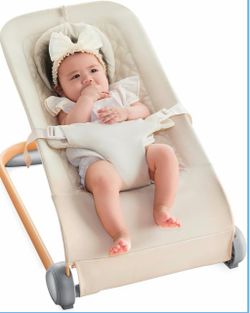 Baby Bouncer Seat with Harness and Wheels