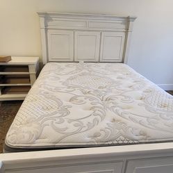 Queen bed frame and matching end table