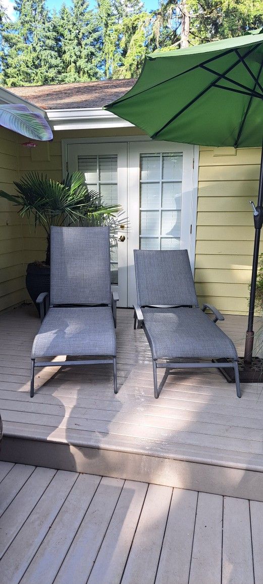 Sunbrella Lounge Chairs Set