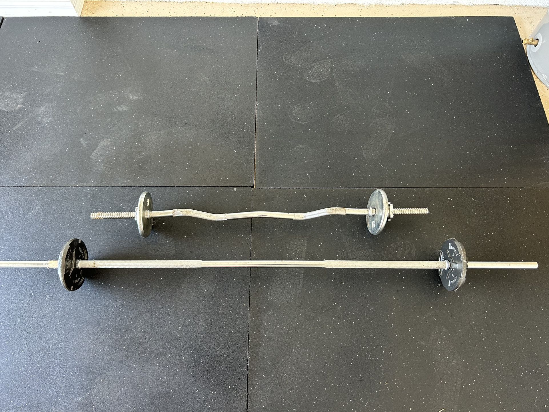 Barbell And Curl Bar Weights Included