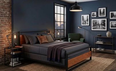 King size frame with boxsprings